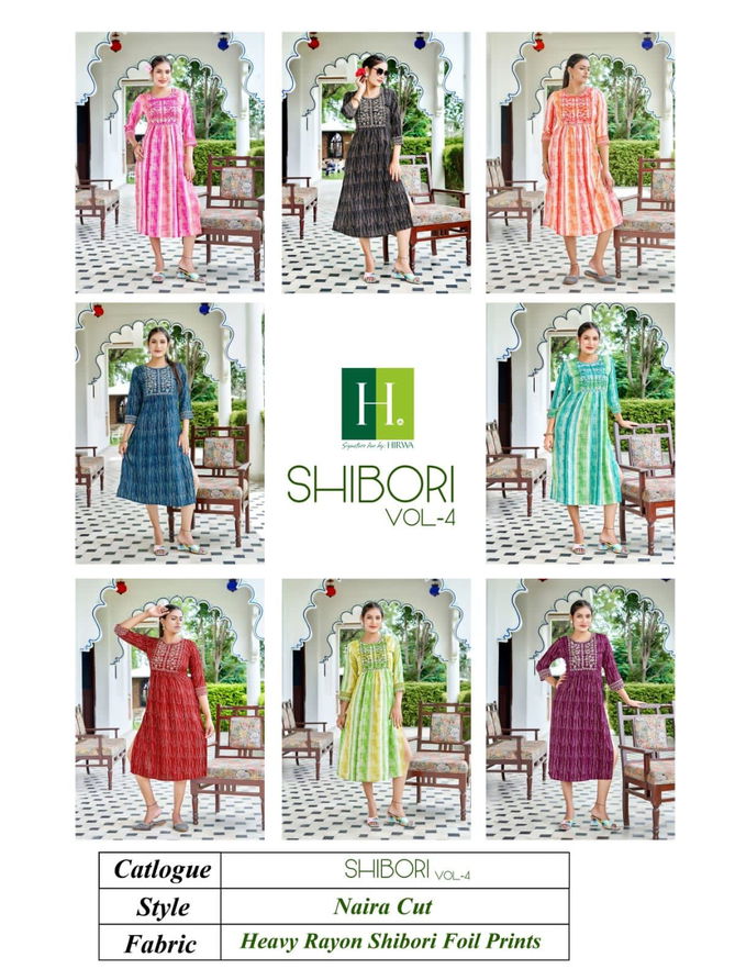 Hirwa Shibori Vol 4 Printed Designer Kurtis Catalog
